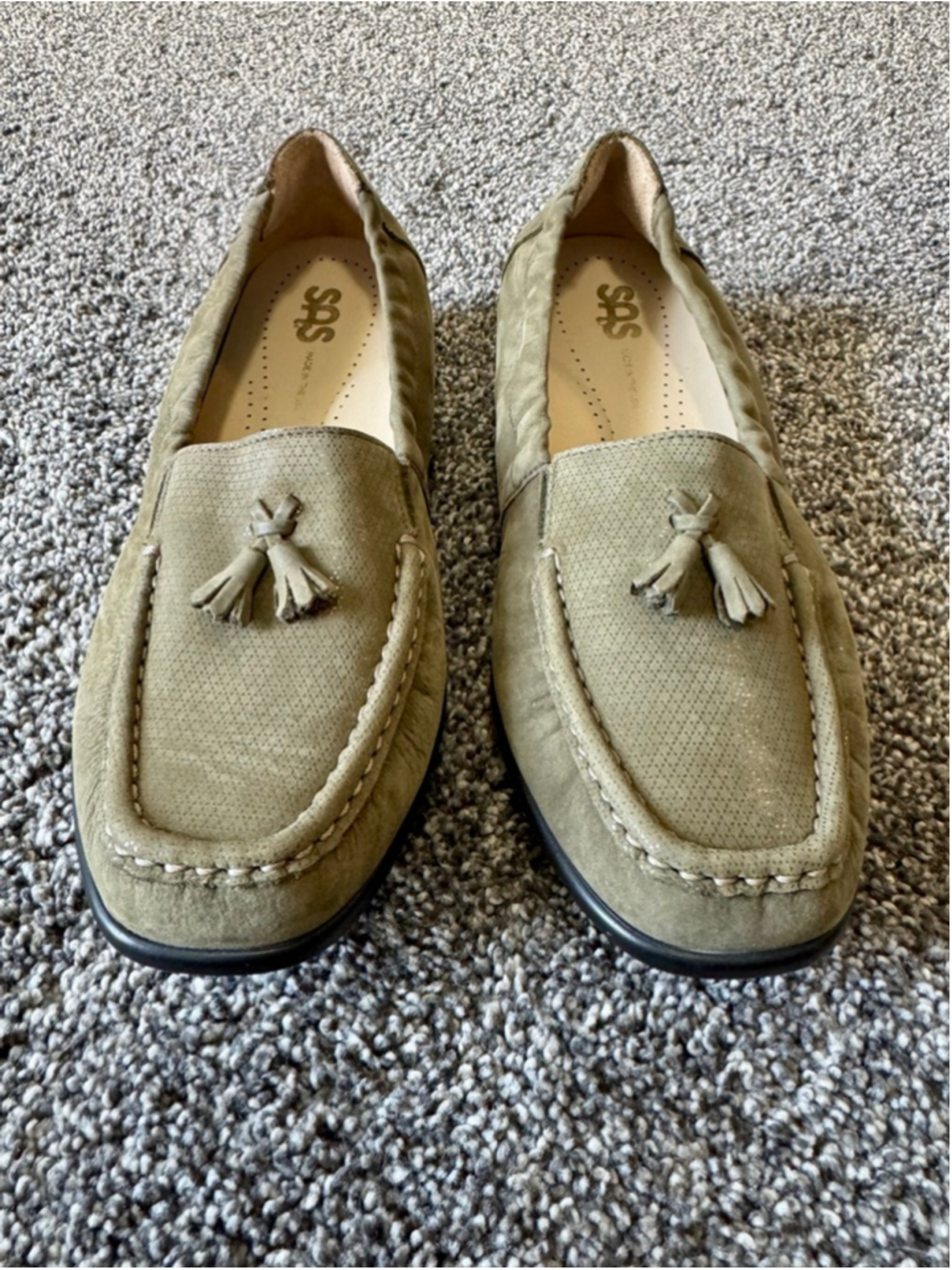 Women's SAS Albuquerque Green Tundra Hope Loafers Size 7.5W